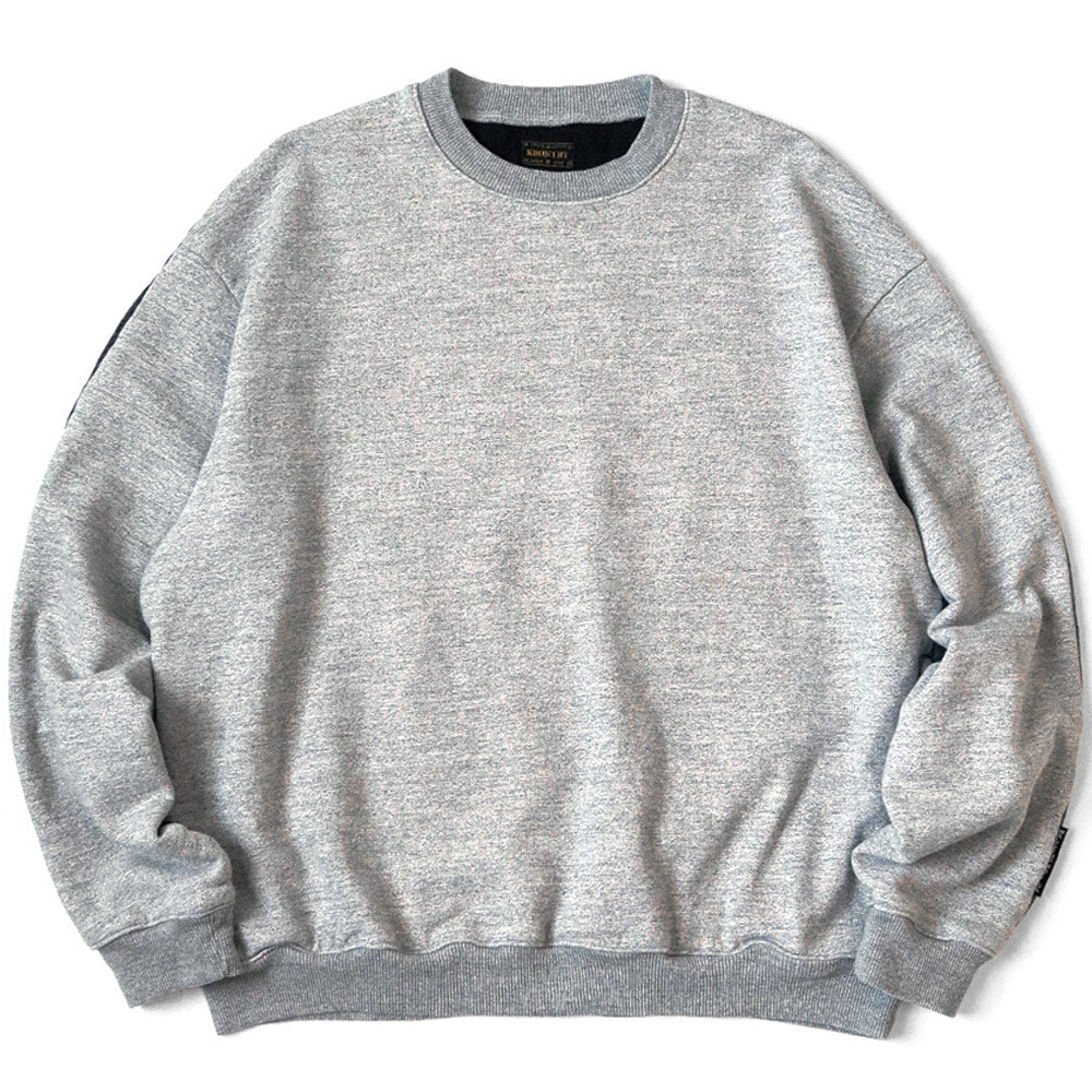 12/-Gradrelle Sweater Knit x Rainbowy Quilt 2-Tone Big Sweater 'Gray'