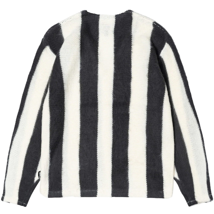 Stripe Brushed Cardigan 'Natural'
