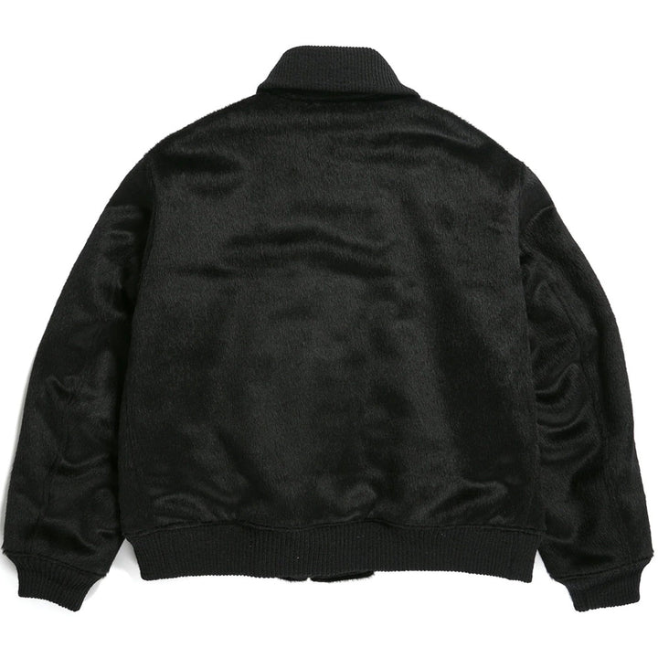 LL Jacket 'Black Polyester Wool Shaggy'
