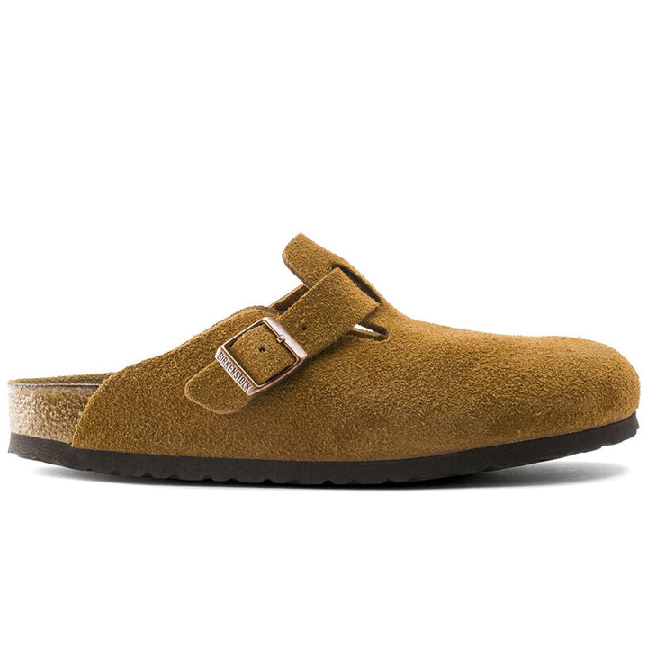 Boston Soft Footbed Suede Leather 'Mink' (narrow)