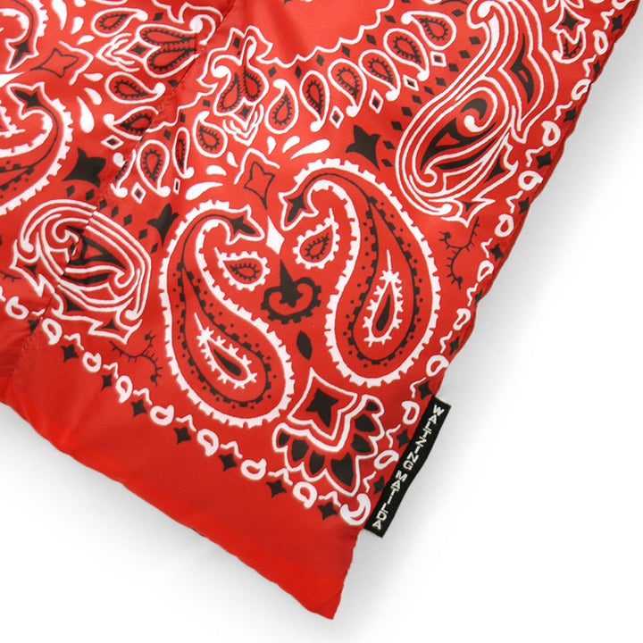 Bandana Print Nylon Keel Weaving Scarf 'Red'