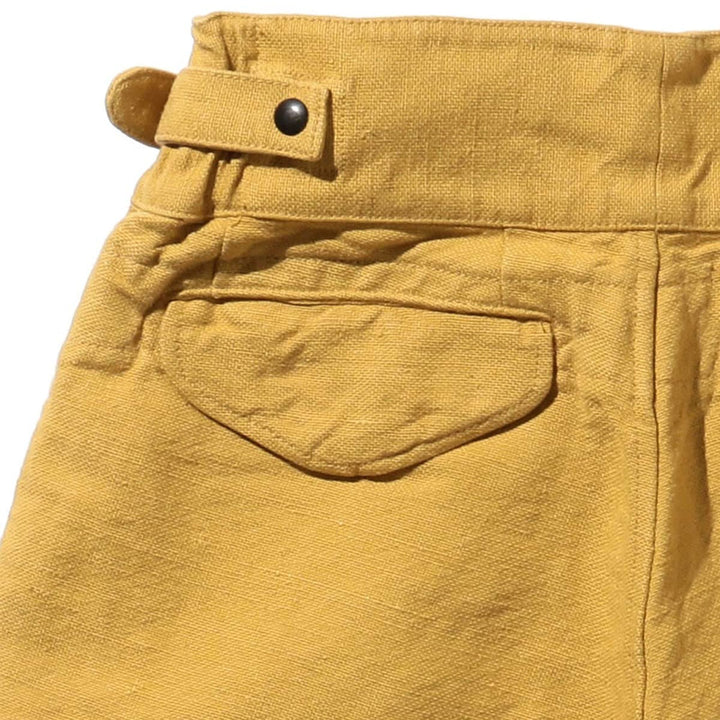Jute Cotton Canvas Gurka Shorts 'Mustard'