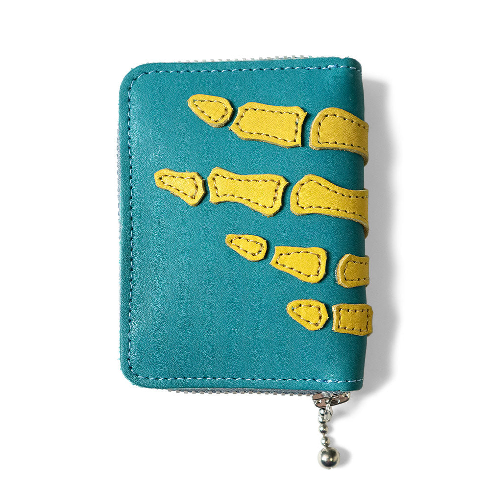 Thumb-Up Bone Hand Zip Mini Wallet 'Sax'