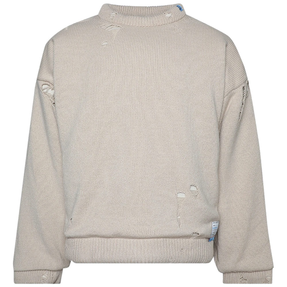 Padded Knit Pullover 'Beige'