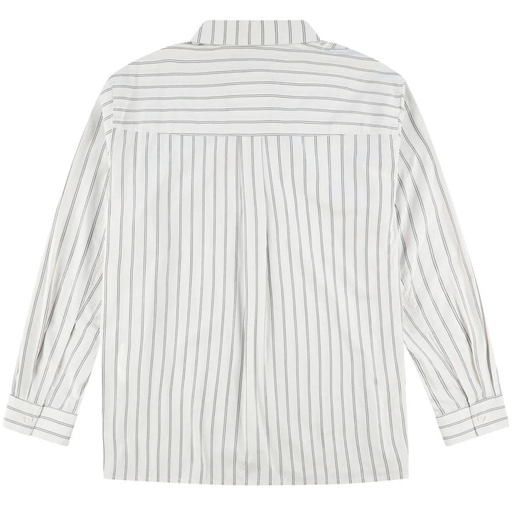 Nafnuf Logo Cotton Striped Shirt 'Off White'