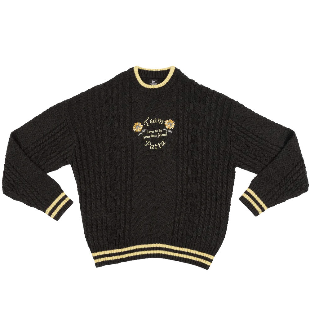 Loves You Cable Knitted Sweater 'Pirate Black'