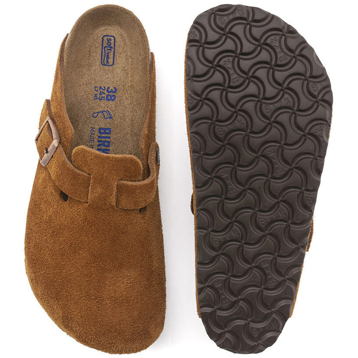 Boston Soft Footbed Suede Leather 'Mink' (narrow)