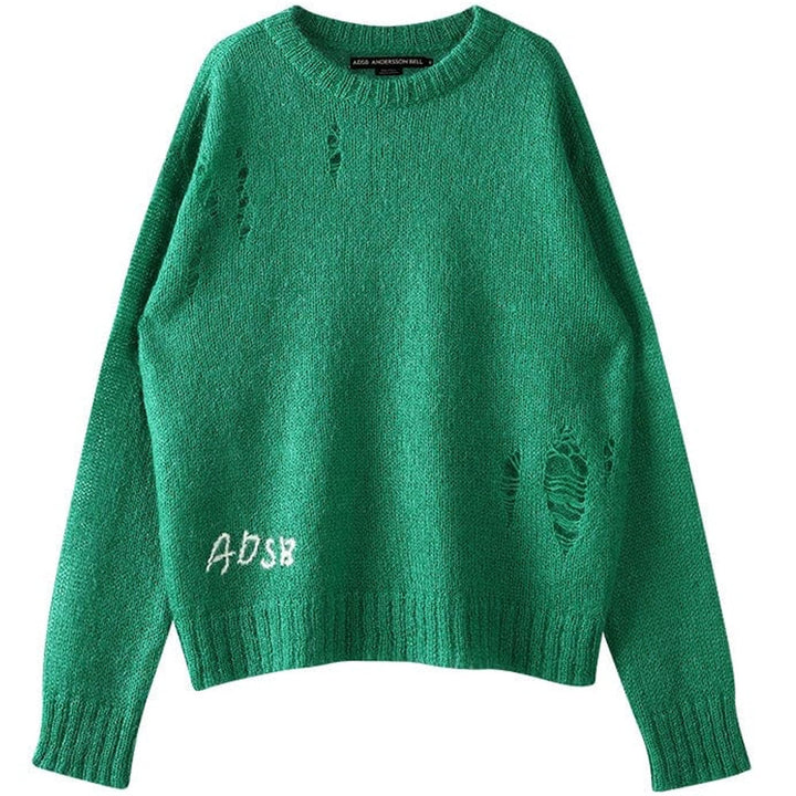 (Essential) ADSB Kid Mohair Crew-Neck Sweater 'Green'