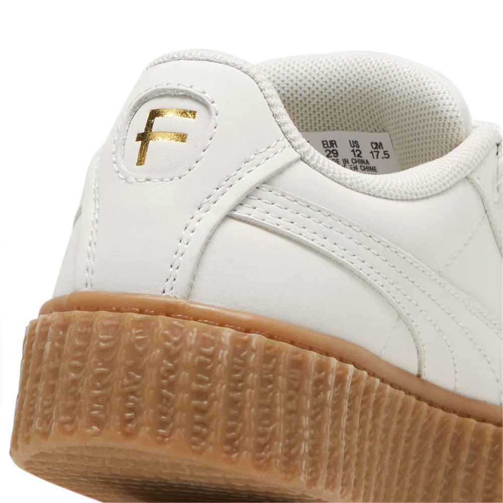 Toddler Creeper Phatty Earth Tone Sneakers x FENTY 'Warm White / Puma Gold / Gum'
