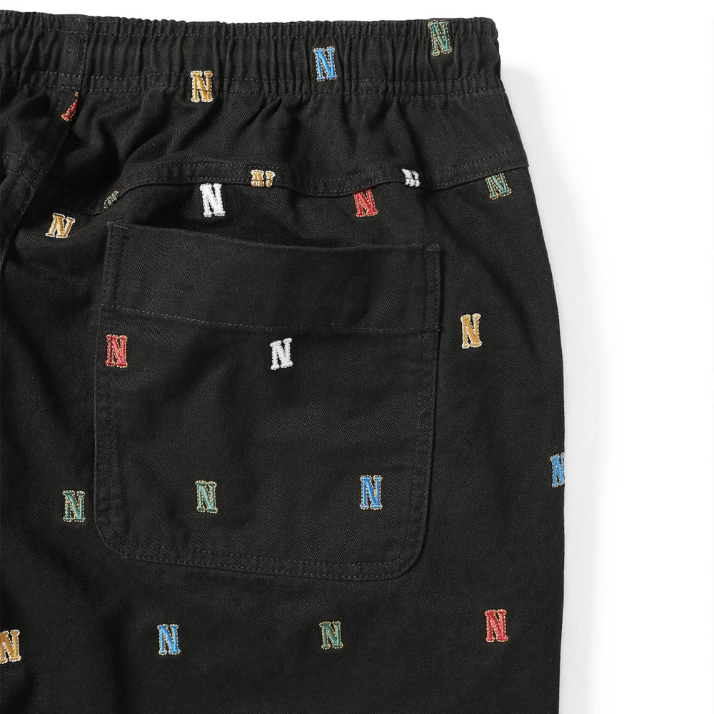 Embroidered Easy Pant 'Black'