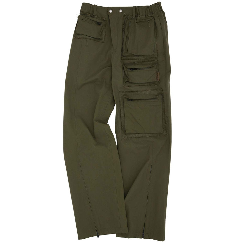 Raw Edge Multi - Pocket Pants (L) 'Khaki'