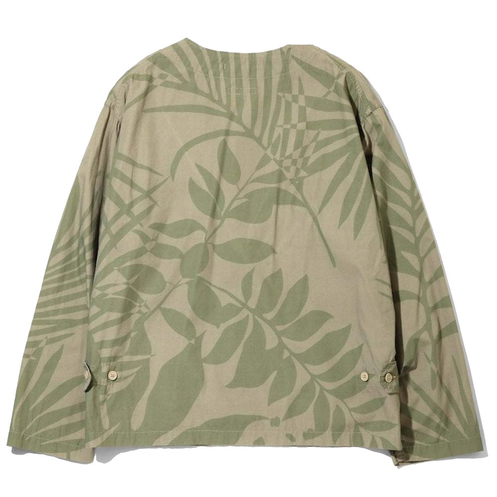 Cardigan Jacket 'Khaki / Olive Leaf Print'