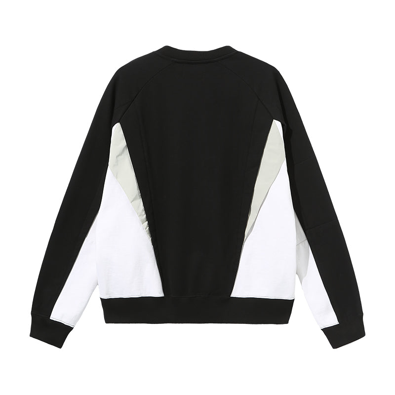 Straight Line Segment Round Neck Sweater 'Black'