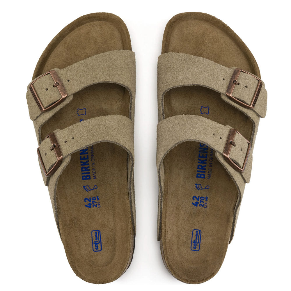 Arizona Soft Footbed Suede Leather 'Taupe' Regular