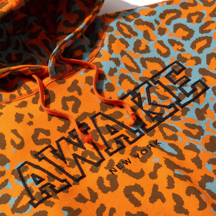 Military Logo Embroidered Hoodie 'Printed Leopard'