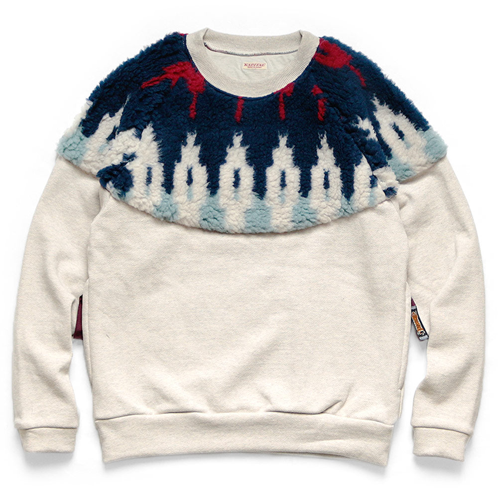 TOP Fleece Knit x BOA Fleece Nordic Sweatshirt 'Navy / Red'